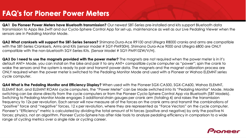 Page 1 de la notice FAQ Pioneer SGY-PM91