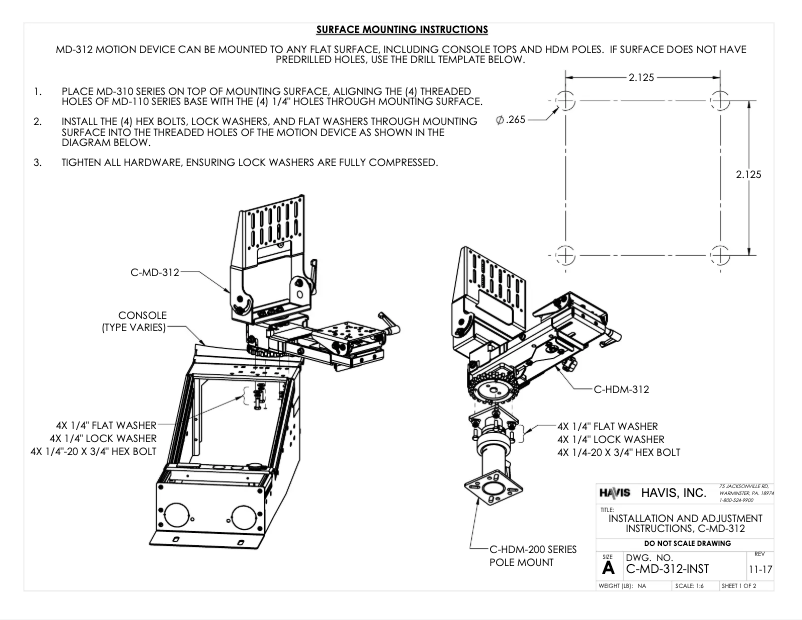 Página 1 del manual Manual de usuario Havis C-MD-312