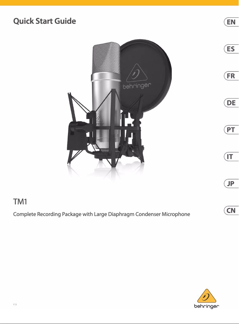 Page 1 de la notice Manuel utilisateur Behringer TM1