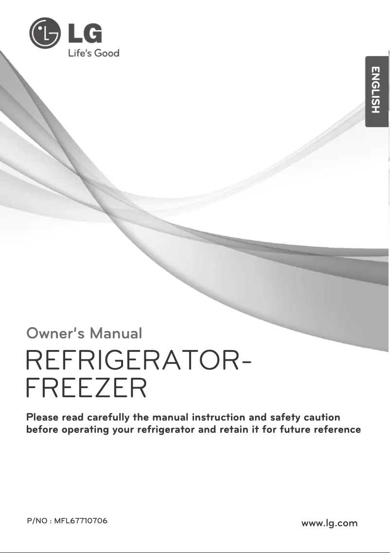 Page 1 de la notice Manuel utilisateur LG GR-B492GGCA