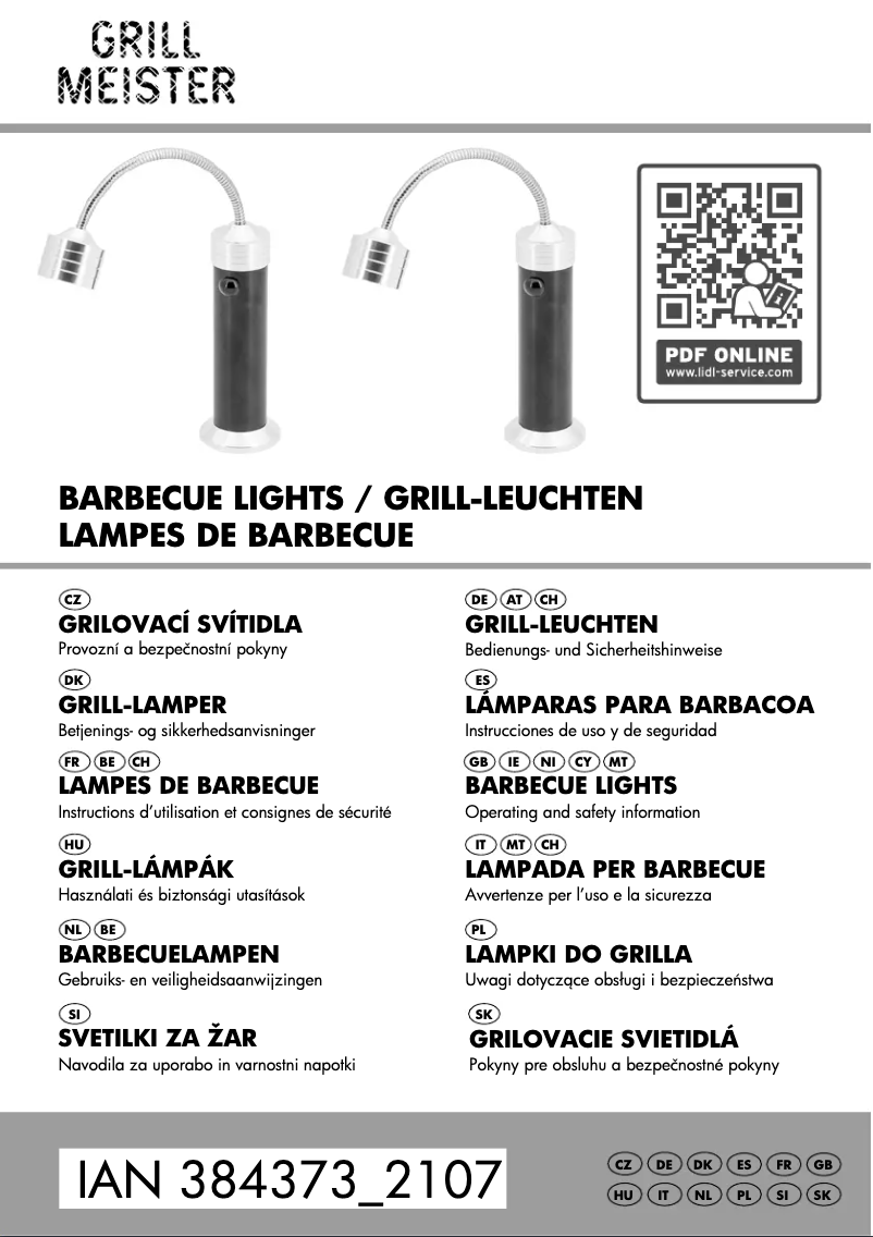 Page 1 de la notice Manuel utilisateur Grillmeister IAN 384373