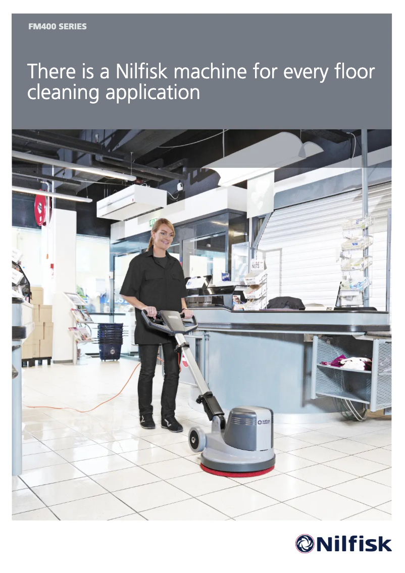 Page 1 of the manual Brochure Nilfisk FM400L