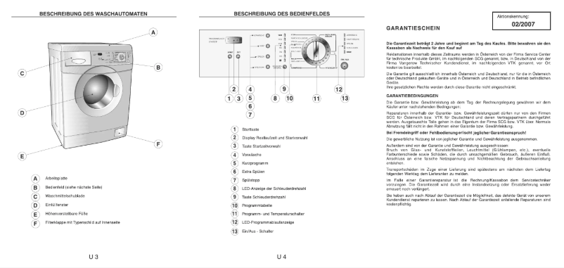 Page 1 de la notice Manuel utilisateur ELIN WM27AAA