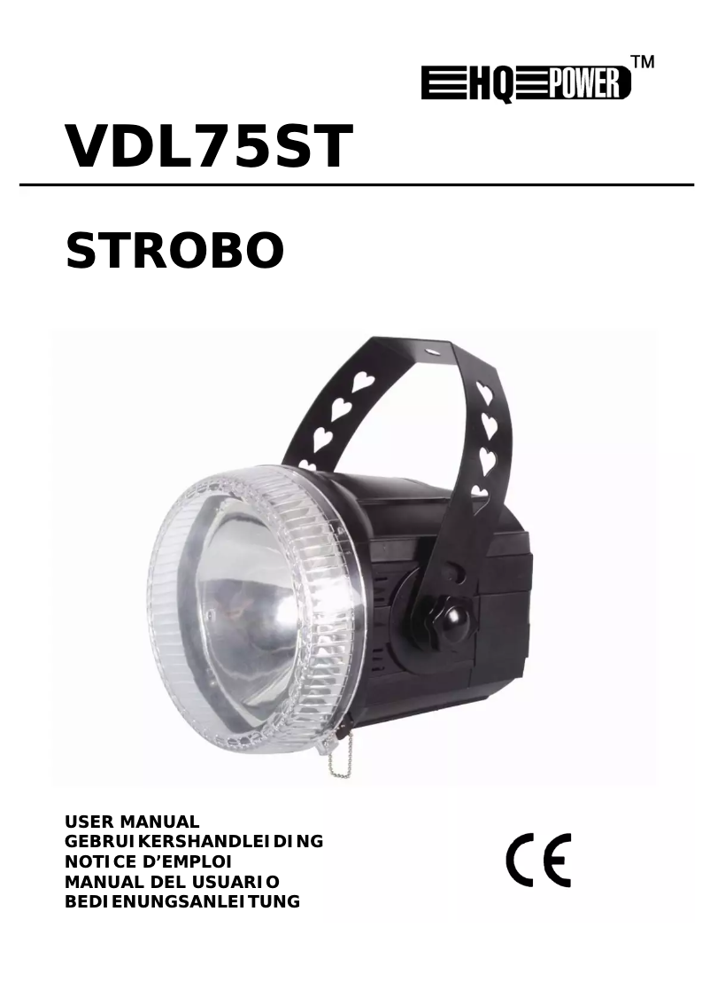 Page 1 de la notice Manuel utilisateur HQ Power LAMP75ST2