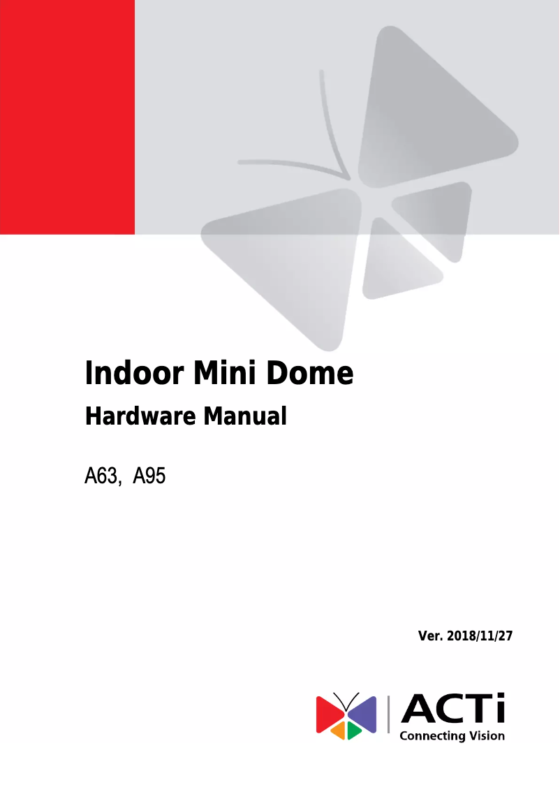 Page 1 de la notice Mode d'emploi ACTi A95