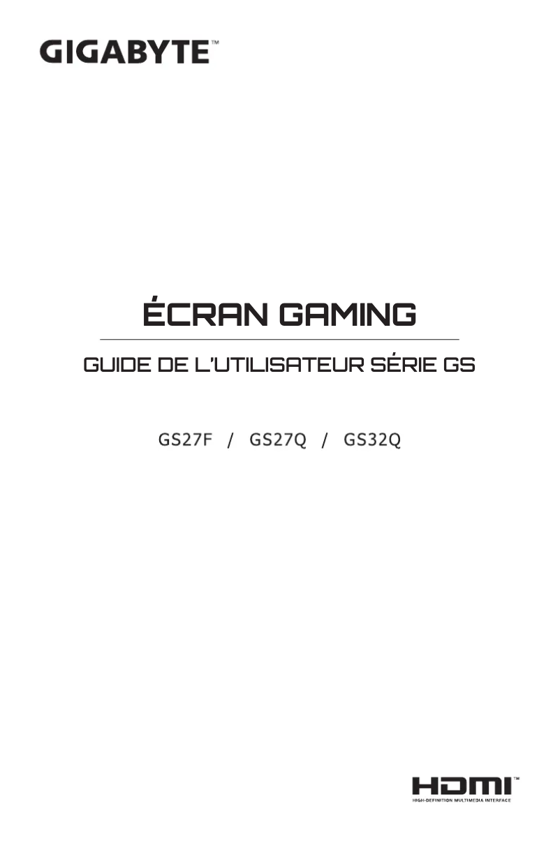 Página 1 del manual Manual de usuario Gigabyte GS32Q