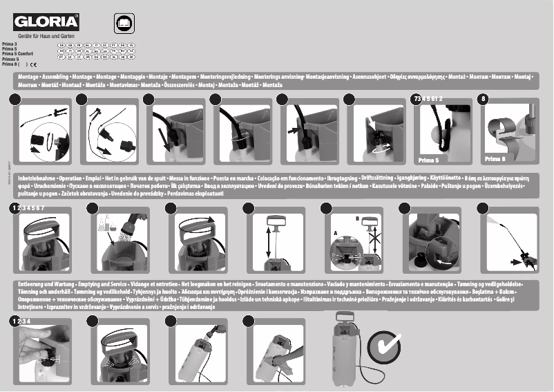 Page 1 de la notice Manuel utilisateur GLORIA Prima 5