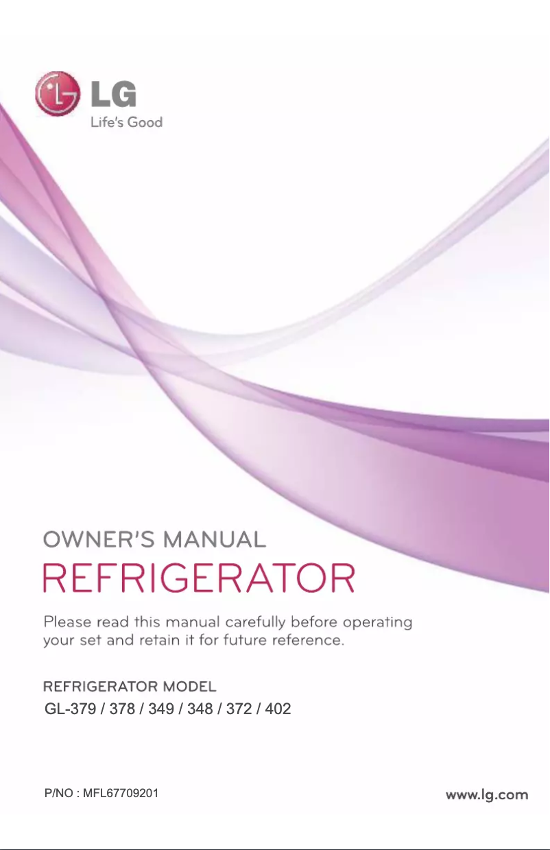 Page 1 de la notice Manuel utilisateur LG GL-D372HNSL