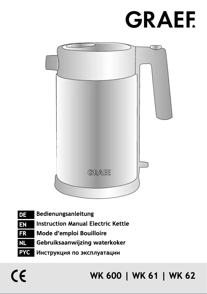 Page 1 of the manual User Manual Graef WK 600