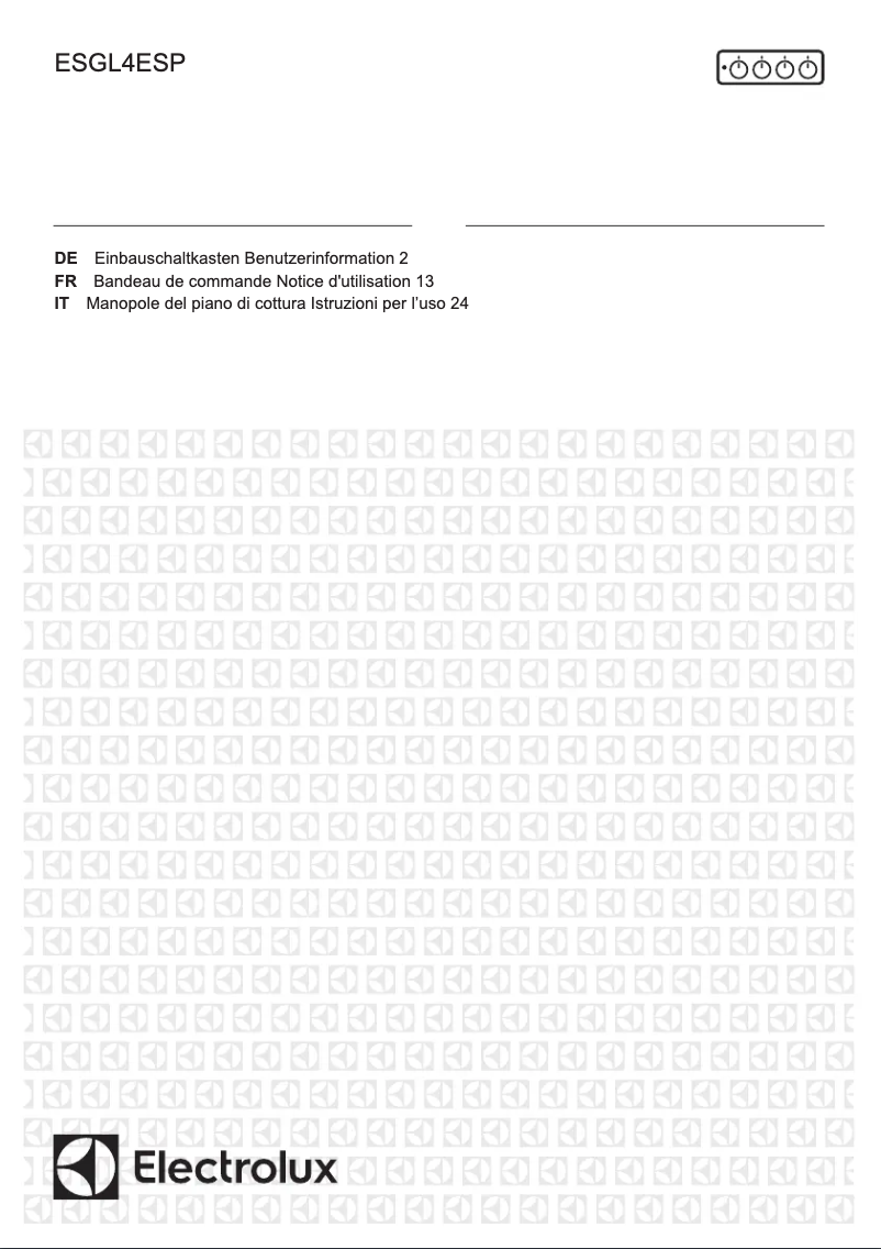 Página 1 del manual Manual de usuario Electrolux ESGL4ESP