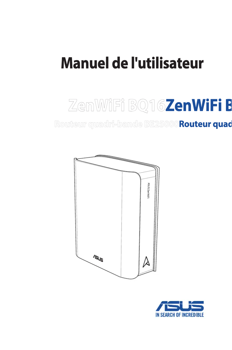 Page 1 de la notice Manuel utilisateur Asus ZenWiFi BQ16