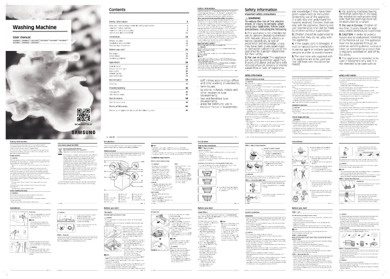 Página 1 del manual Manual de usuario Samsung WA70N4261SS