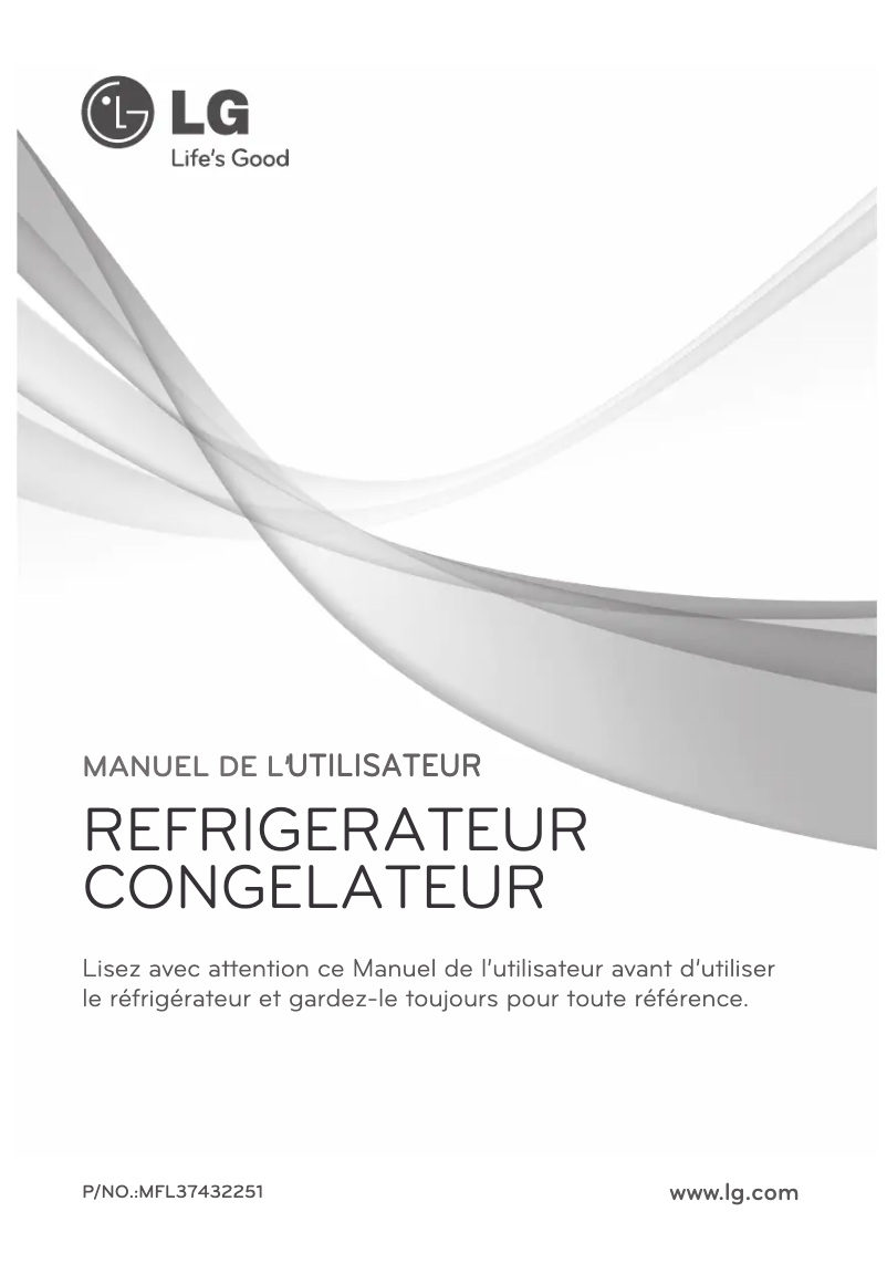 Page 1 de la notice Manuel utilisateur LG GR-F399BVQ