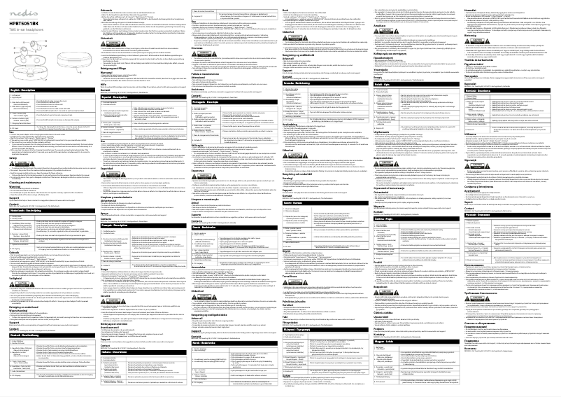 Página 1 del manual Manual de usuario Nedis HPBT5051BK