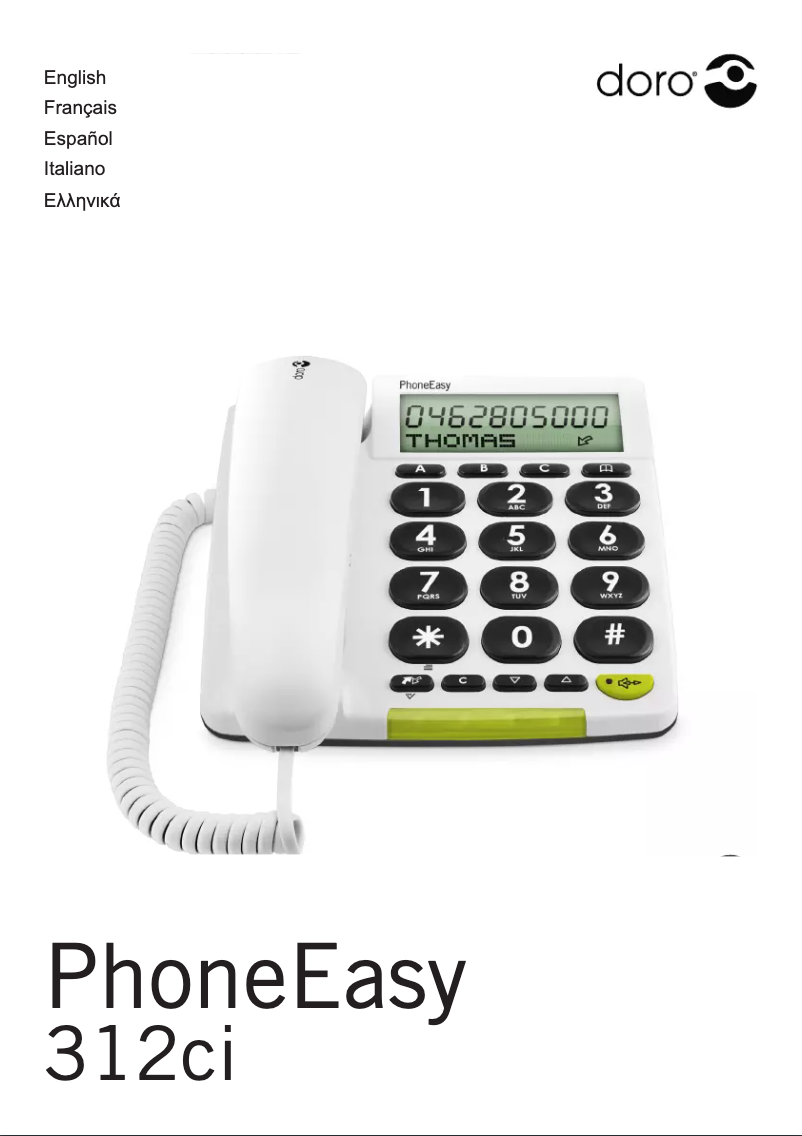 Página 1 del manual Manual de usuario Doro PhoneEasy 312ci