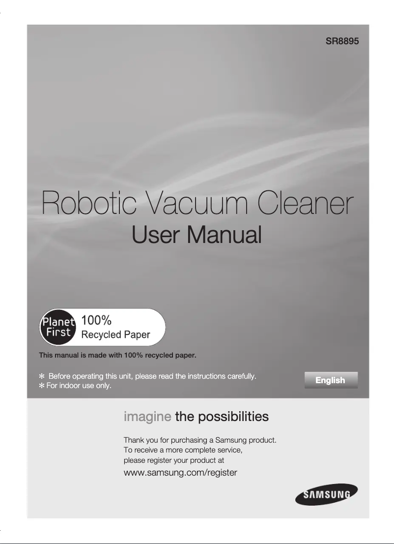 Página 1 del manual Manual de usuario Samsung NaviBot Silencio SR8895