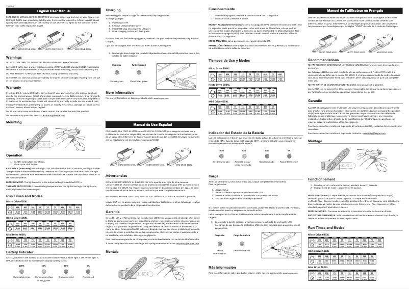 Page 1 de la notice Manuel utilisateur Lezyne Hecto Drive 500XL