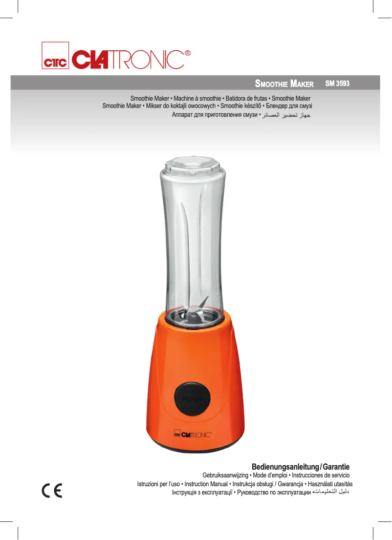 Page 1 de la notice Manuel utilisateur Clatronic SM 3593