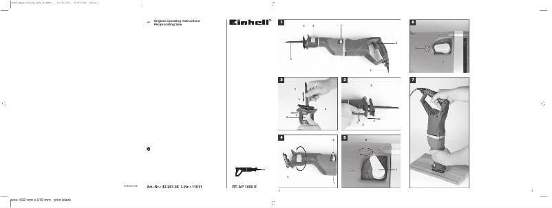 Page 1 de la notice Mode d'emploi Einhell RT-AP 1050 E