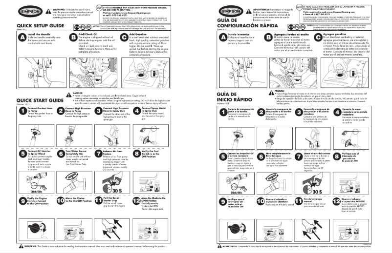 Página 1 del manual Guía de inicio rápido Simpson PowerShot PS-60995-S