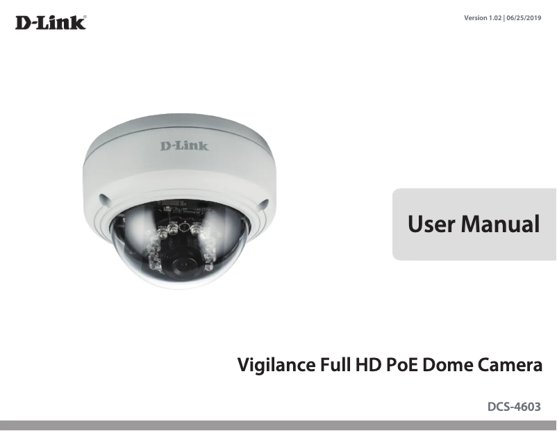 Page 1 of the manual User Manual D-Link DCS-4603