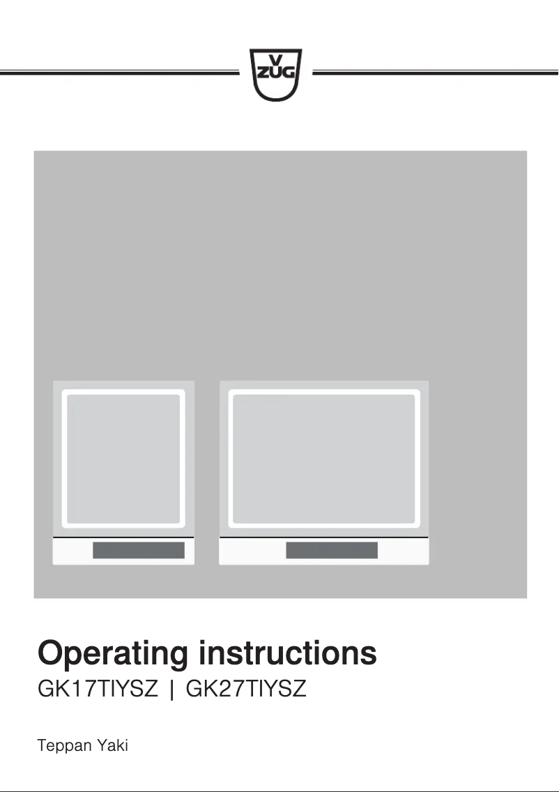 Página 1 del manual Manual de usuario V-Zug GK17TIYSZ