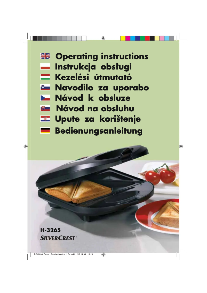 Page 1 de la notice Manuel utilisateur SilverCrest H-3265