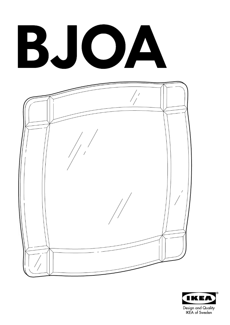 Page 1 de la notice Manuel utilisateur Ikea BJOA