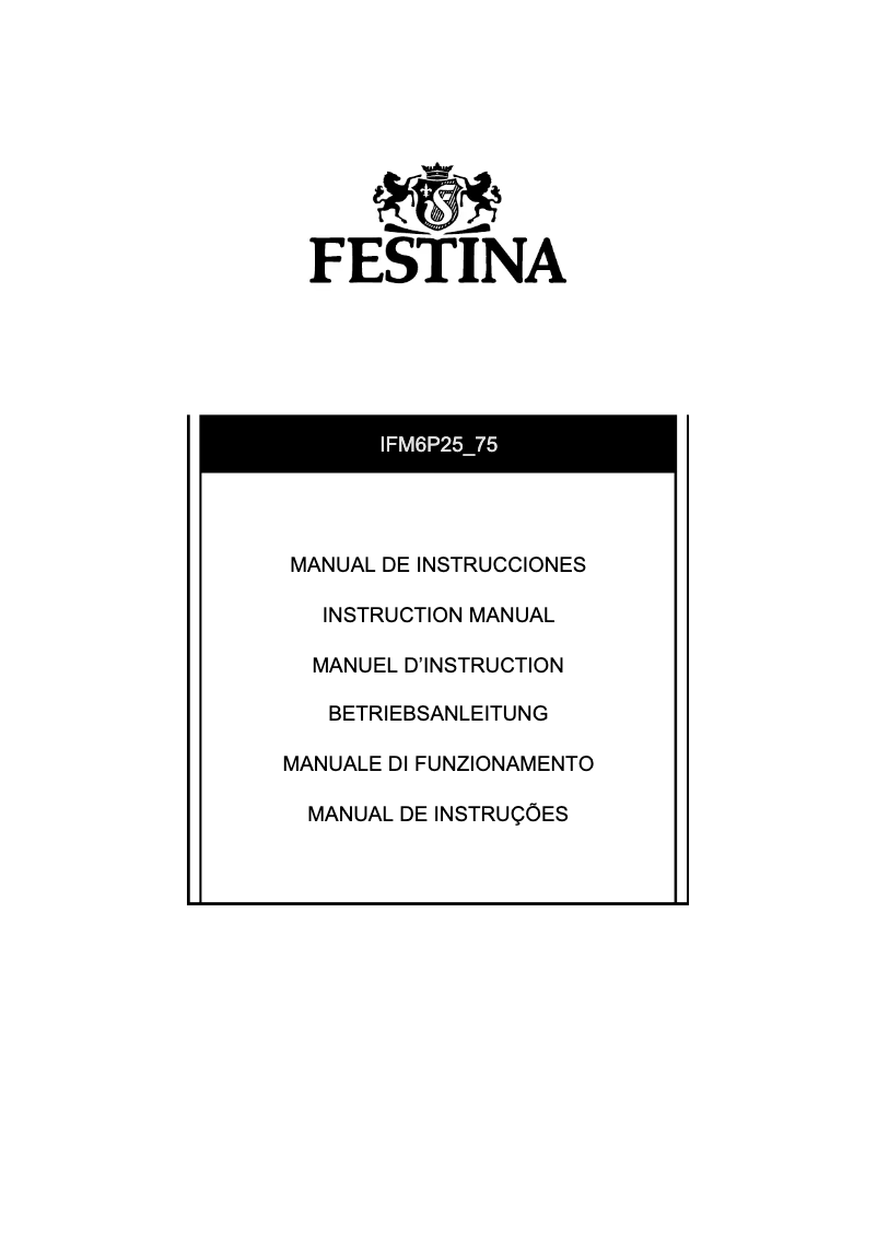 Page 1 de la notice Manuel utilisateur Festina F16182