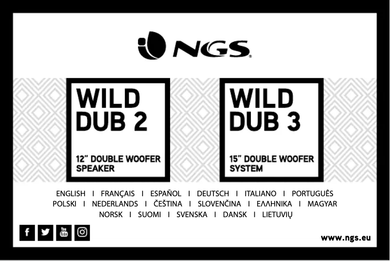 Page 1 de la notice Manuel utilisateur NGS WILD DUB 2
