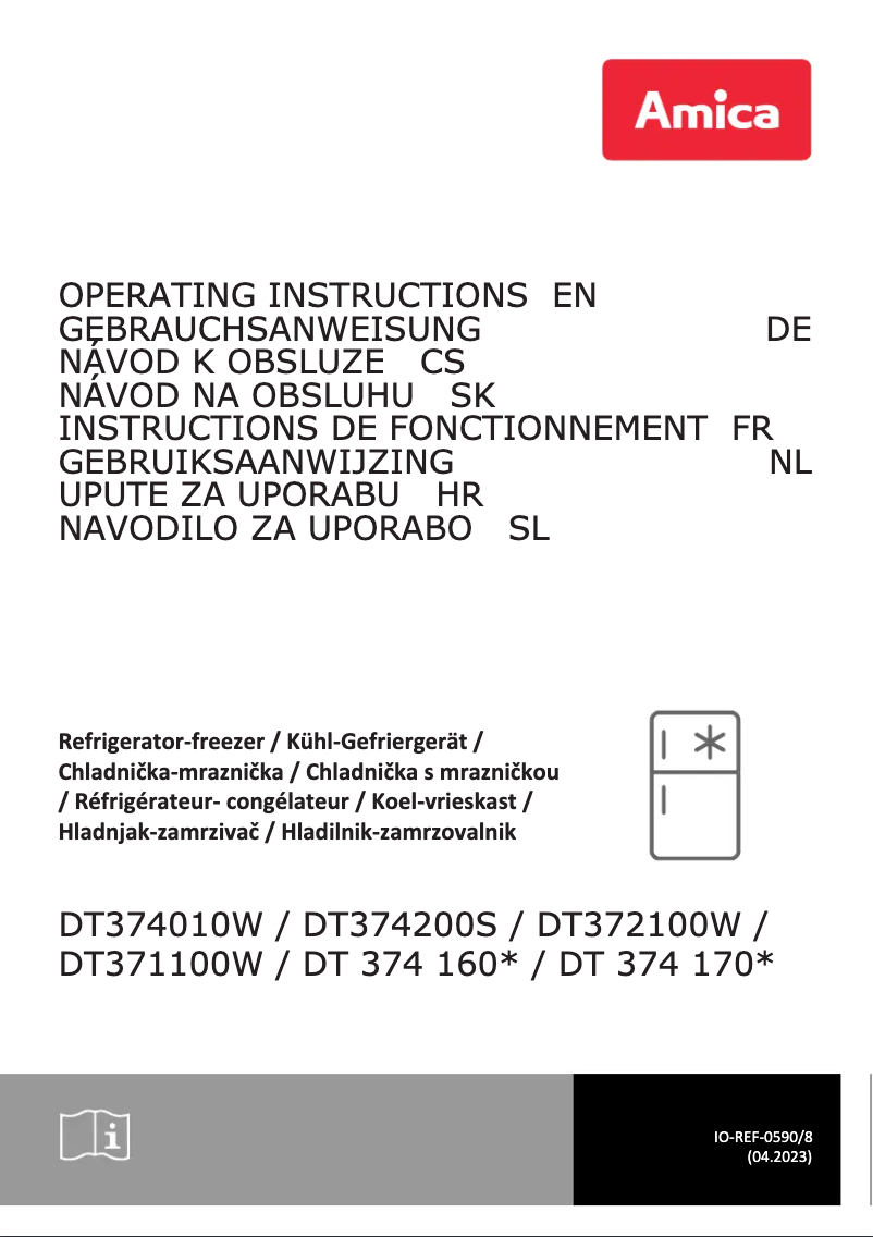 Page 1 de la notice Manuel utilisateur Amica DT 374 160 R