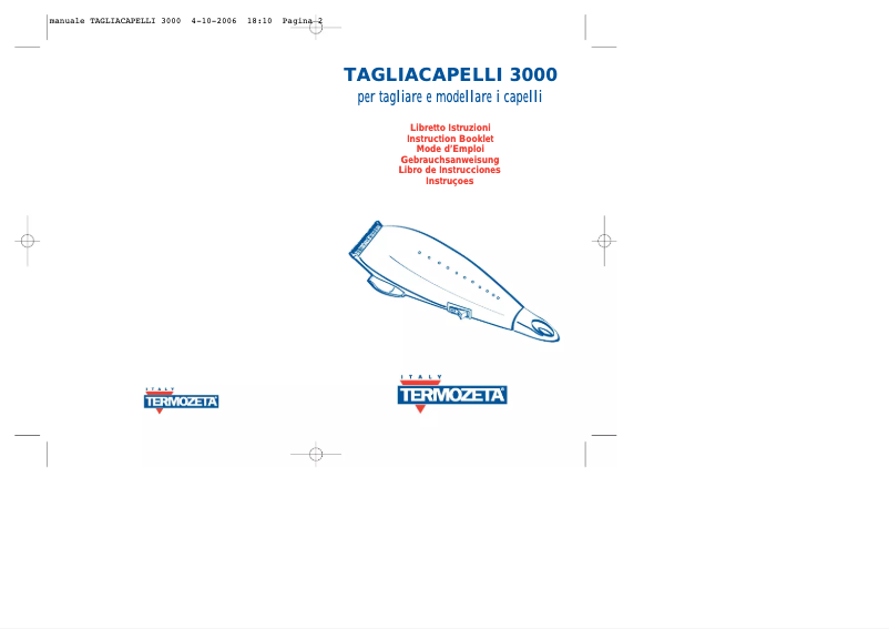 Page 1 de la notice Manuel utilisateur Termozeta 3000