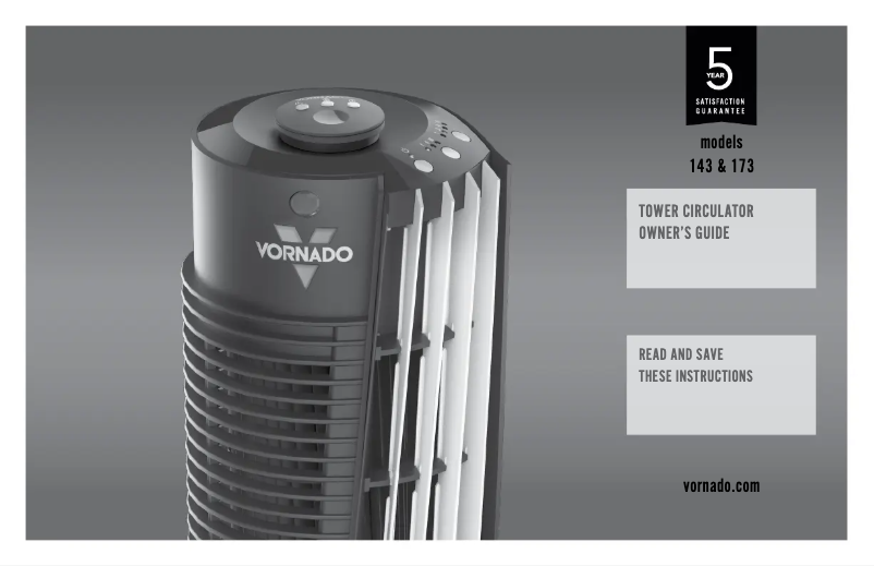 Page 1 de la notice Manuel utilisateur Vornado 173