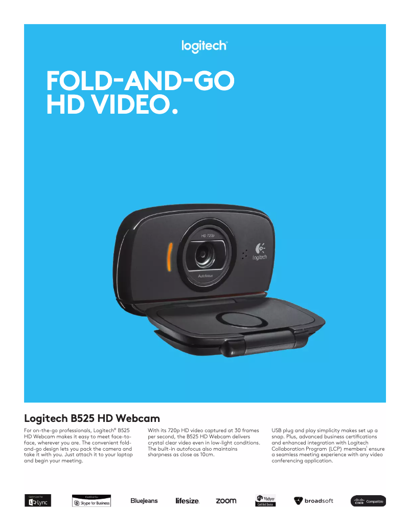 Page n°1 - Manuel utilisateur Logitech B525