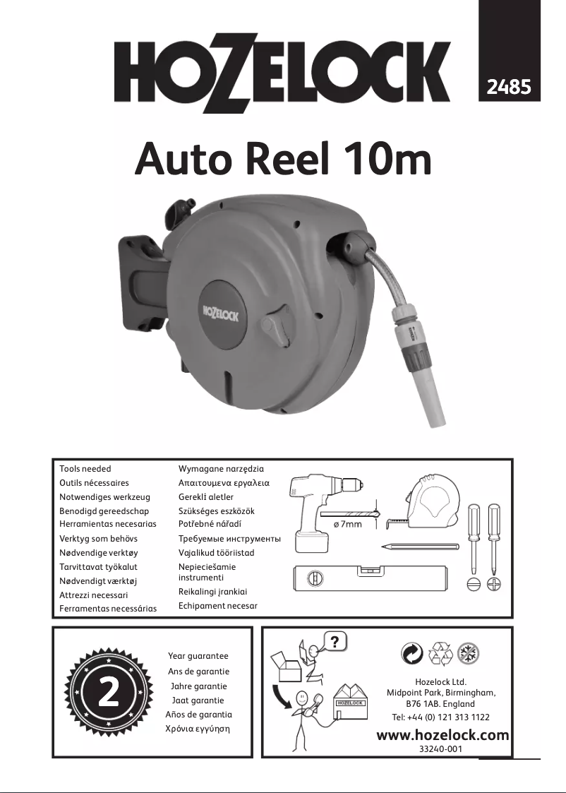 Page 1 de la notice Manuel utilisateur Hozelock 2485