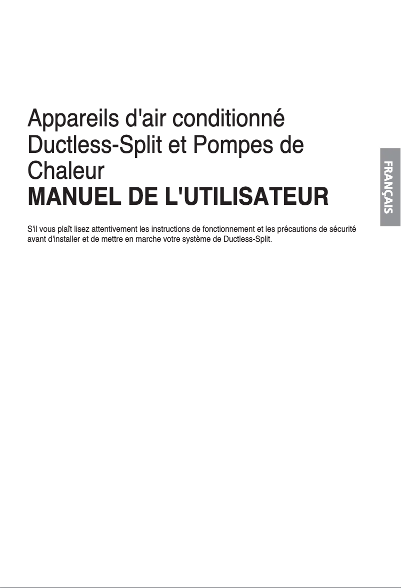 Page 1 de la notice Manuel utilisateur LG GSN181HSV