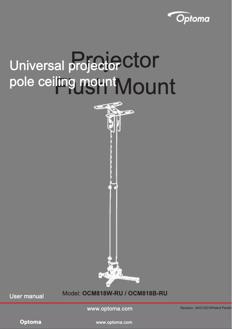 Page 1 de la notice Manuel utilisateur Optoma OCM815B