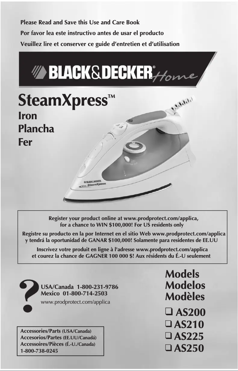 Image de la première page du manuel de l'appareil AS210