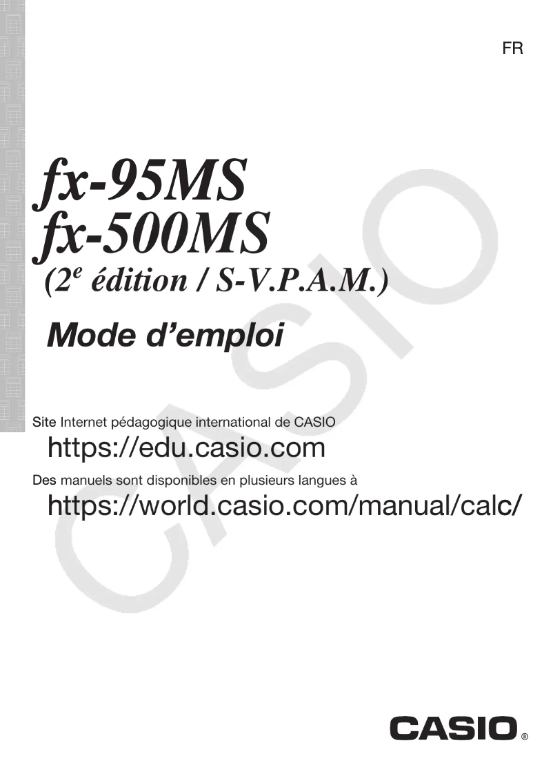 Página 1 del manual Manual de usuario Casio FX-95MS