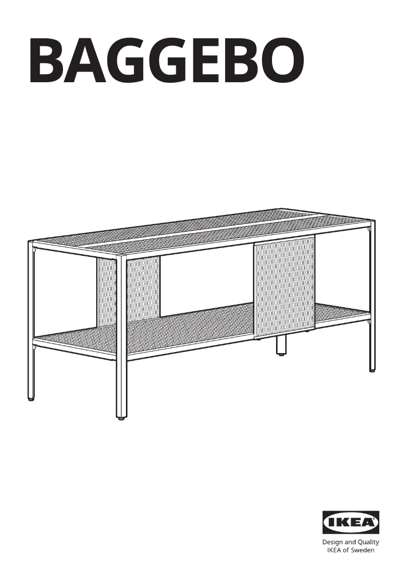 Page 1 de la notice Manuel utilisateur Ikea BAGGEBO 804.345.65