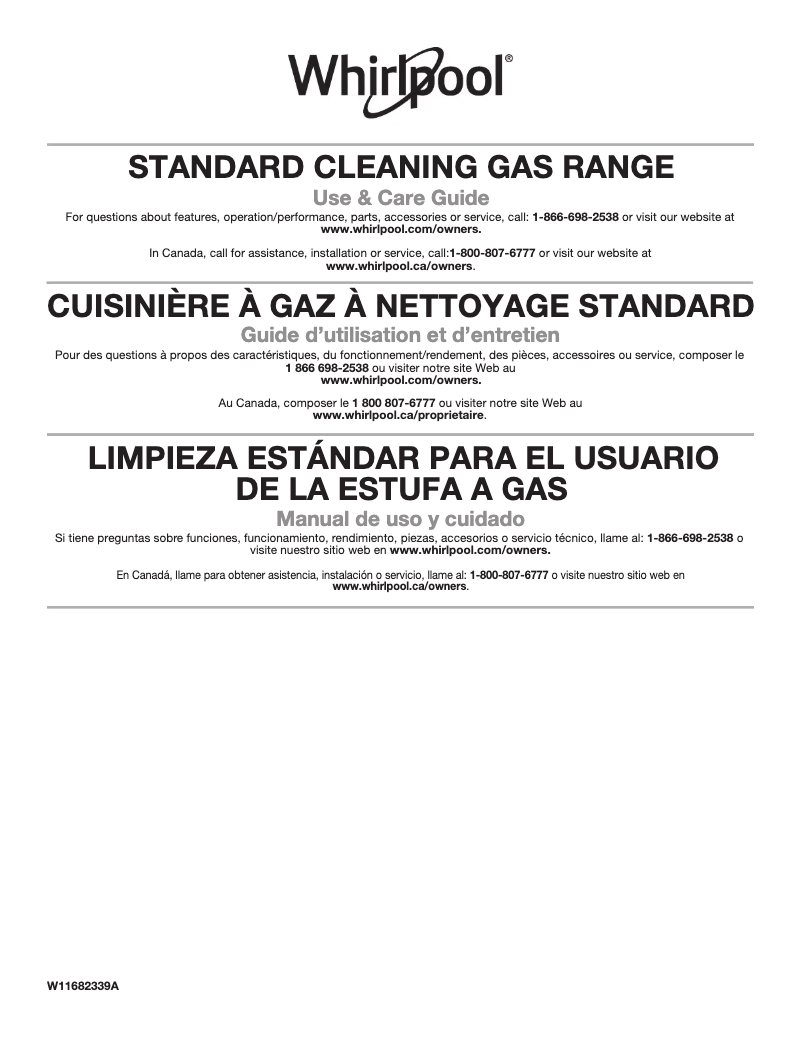 Página 1 del manual Manual de usuario Whirlpool WFG320M0MW