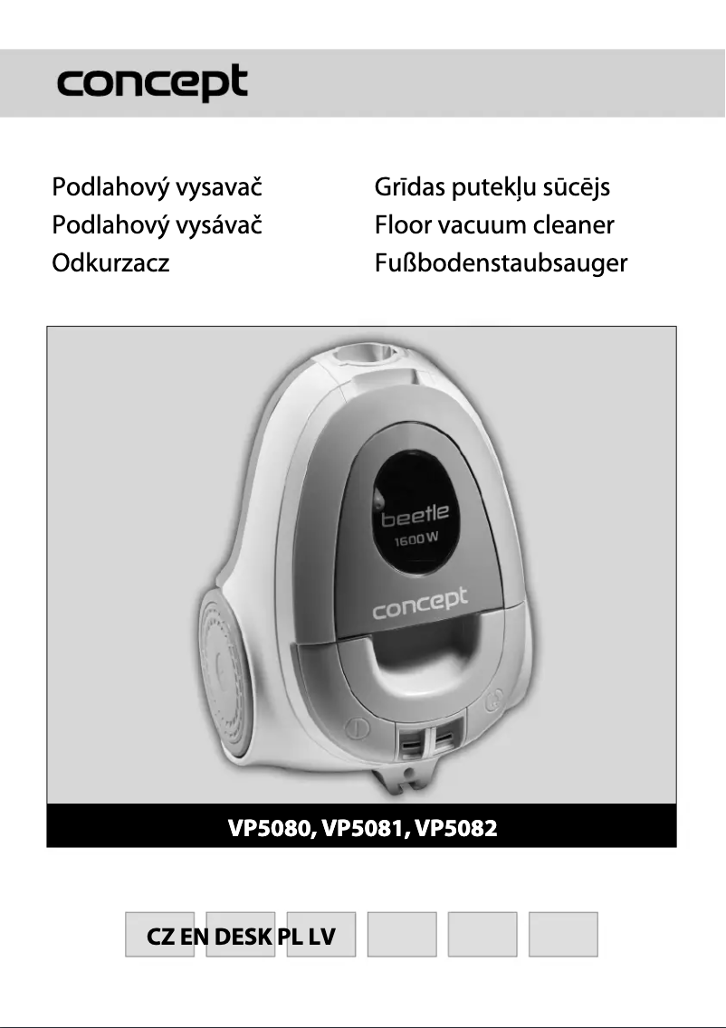 Página 1 del manual Manual de usuario Concept VP-5080