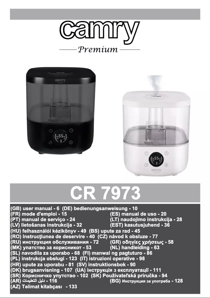 Page 1 de la notice Manuel utilisateur Camry CR 7973