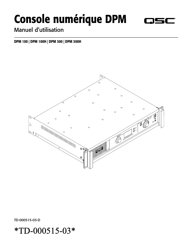Page 1 de la notice Manuel utilisateur QSC DPM 300/300H
