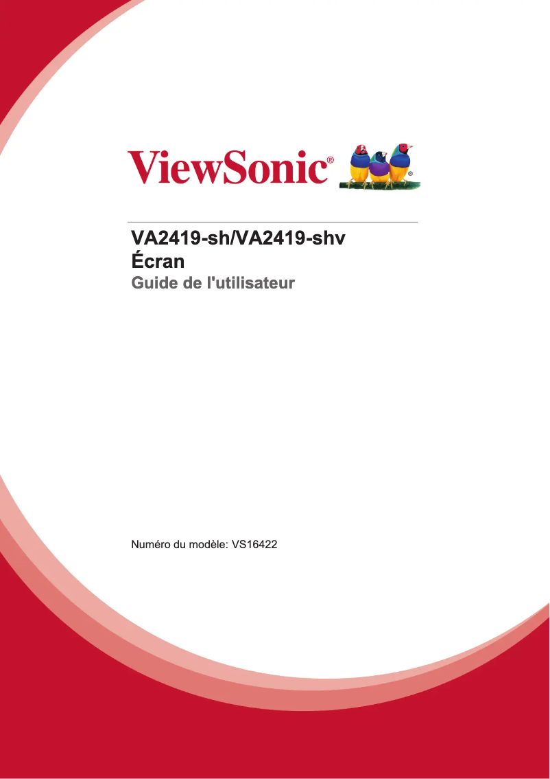 Página 1 del manual Manual de usuario Viewsonic VA2419-SH