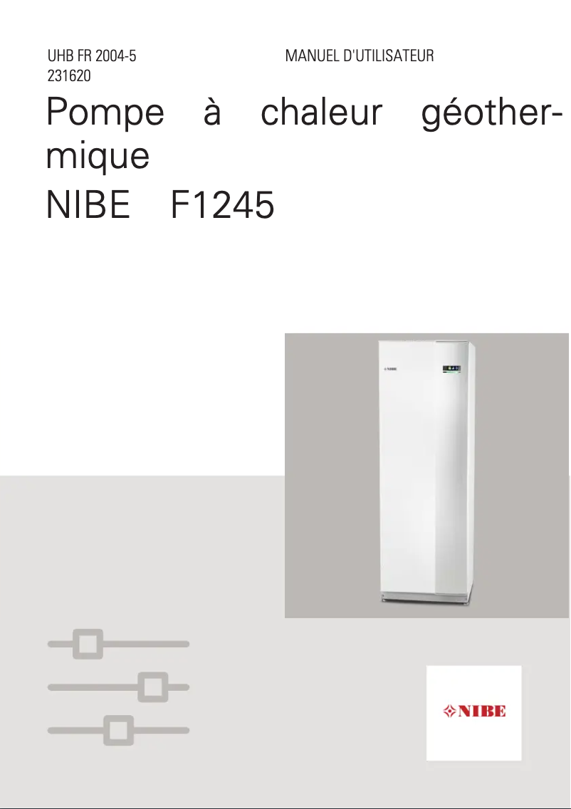 Página 1 del manual Ficha técnica Nibe F1245-8