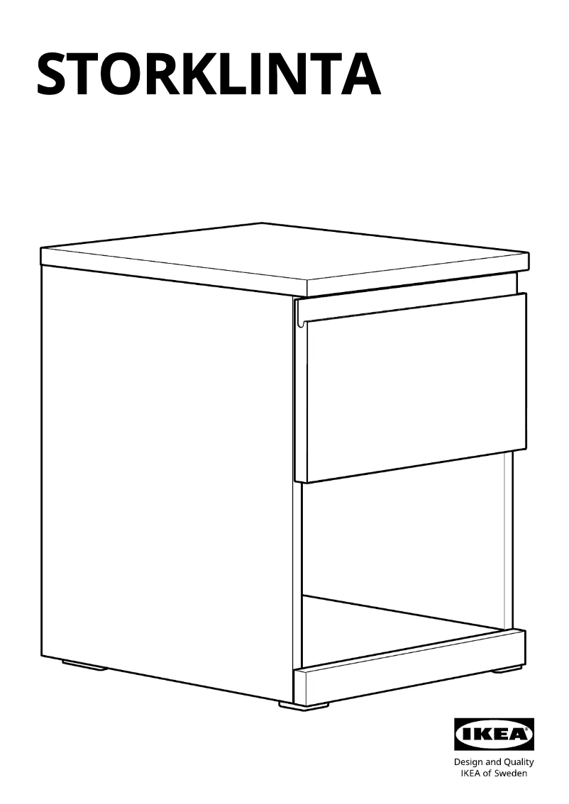 Page 1 de la notice Manuel utilisateur Ikea STORKLINTA 505.592.98