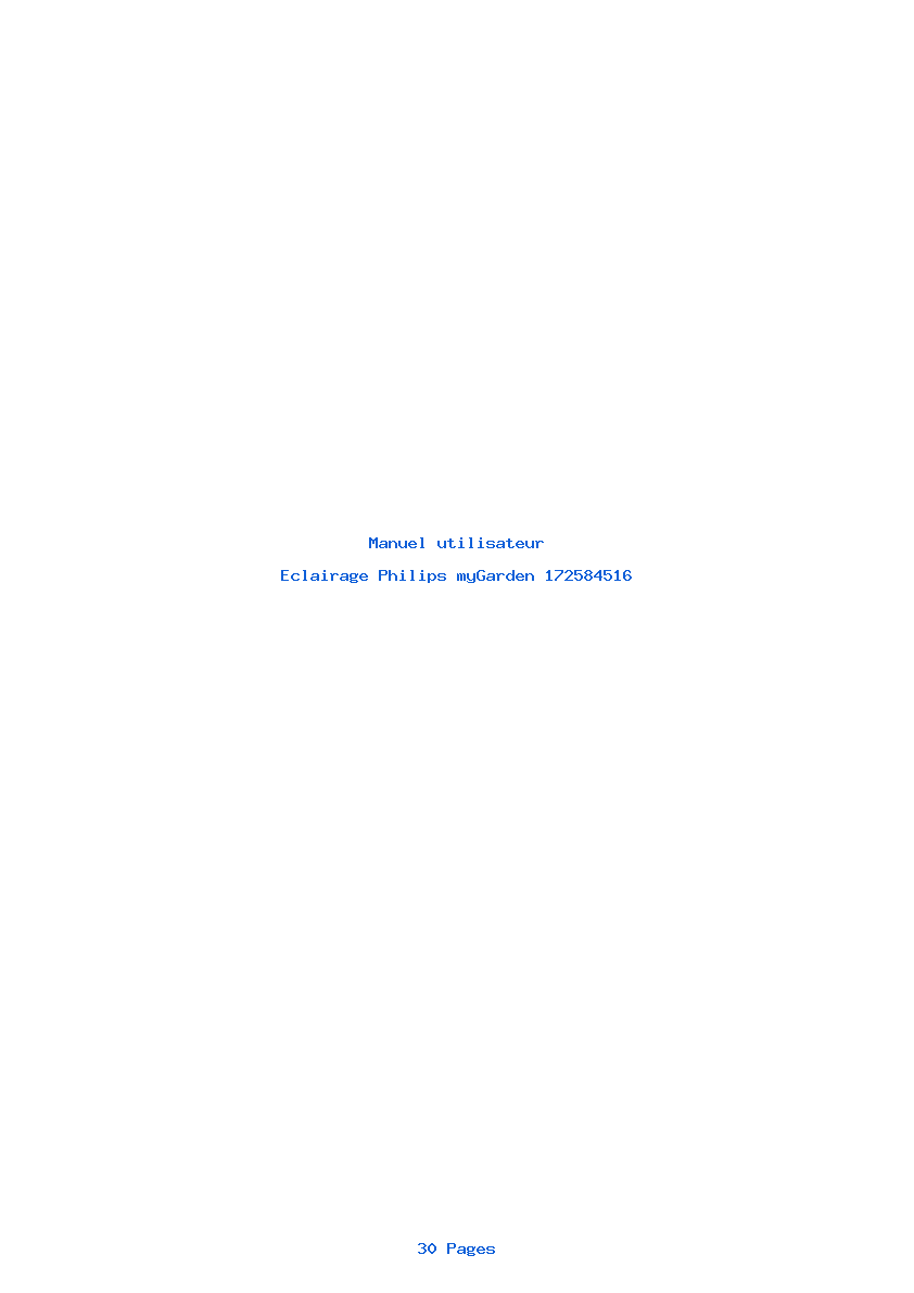 Page 1 de la notice Manuel utilisateur Philips myGarden 172584516