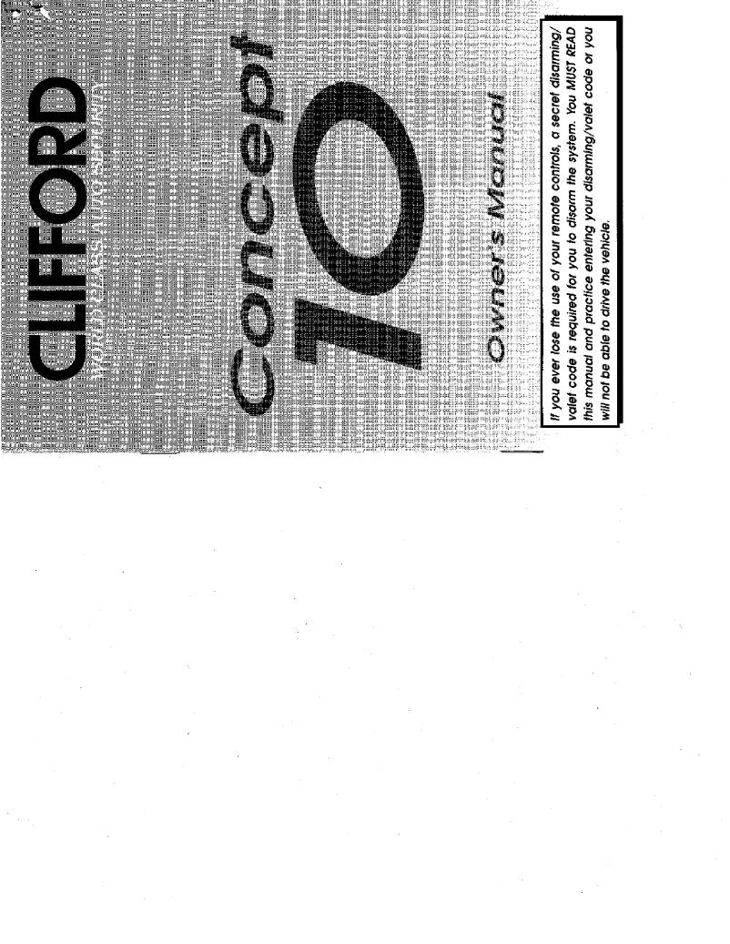 Página 1 del manual Manual de usuario Clifford Cocept 10