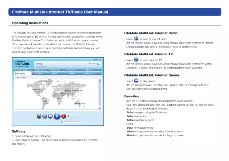 Page 1 de la notice Manuel utilisateur Wintec FileMate MultiLink